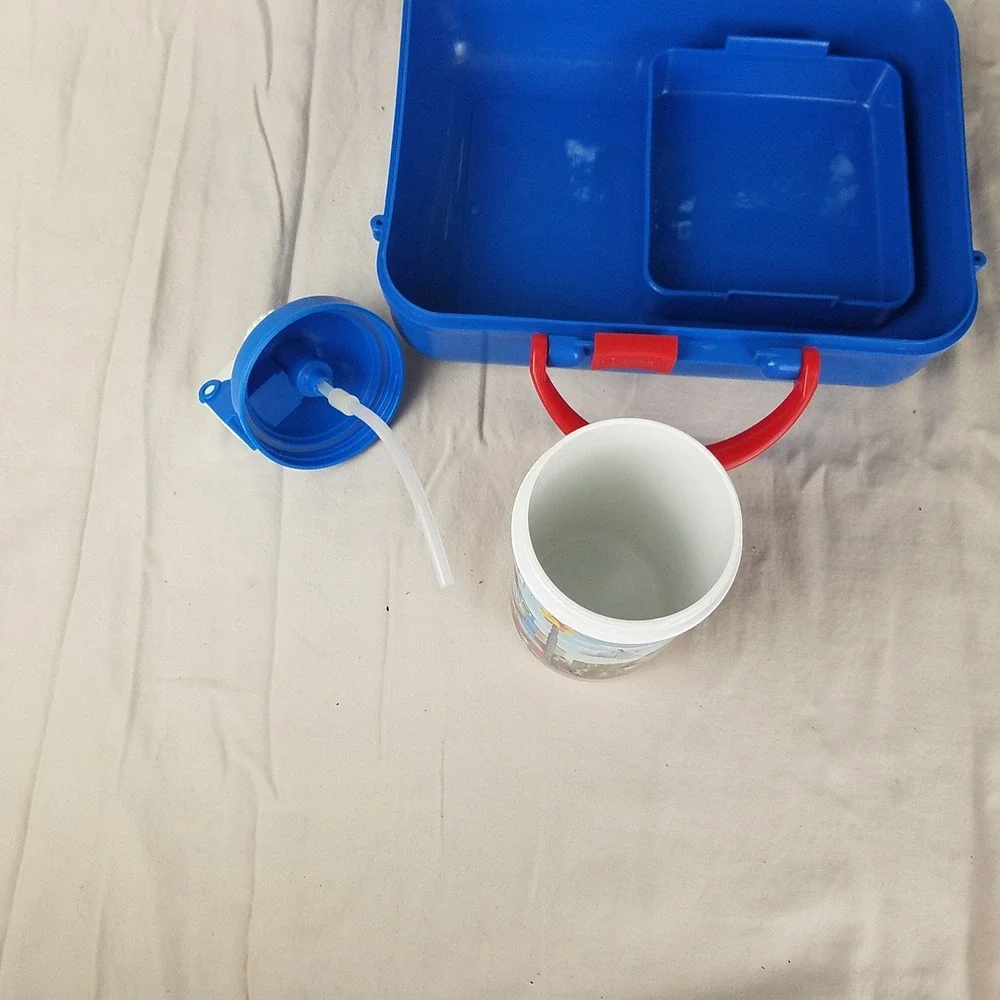 Thomas  Train & Friends Lunch Box Kids Blue Like New thermos food stay  Pecoware